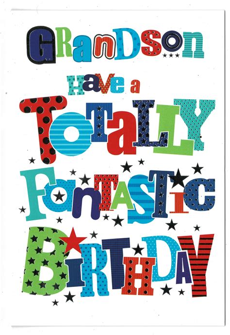 Grandson Birthday Card Grandson Have A Totally Fantastic Birthday