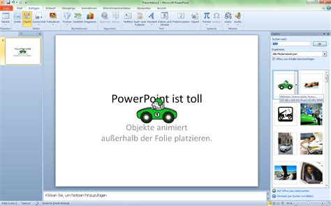 In powerpoint lassen sich bilder, cliparts, grafiken und objekte horizontal und vertikal spiegeln. Peter's Tech-Blog: PowerPoint - Lustiger Effekt mit Animationen