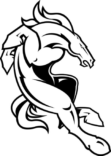 Broncos Logo Coloring Page Coloring Pages