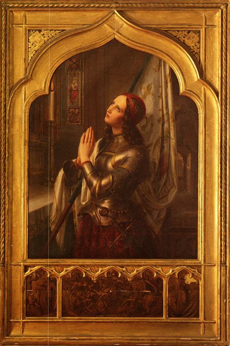 Joan Of Arc In Prayer Painting Hermann Anton Stilke Oil Paintings