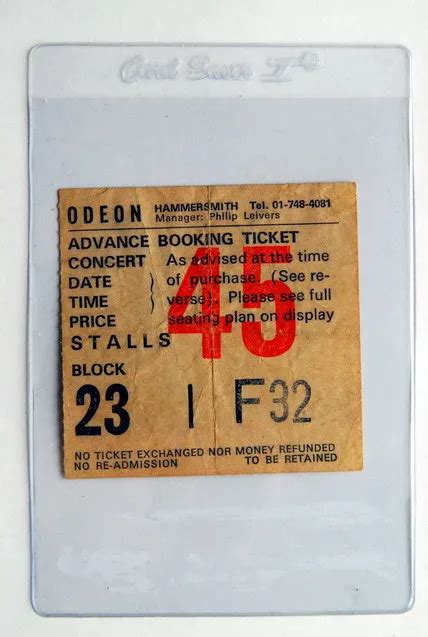 Acdc Rare Ticket Hammersmith Odeon 15111978 If You Want Blood Tour