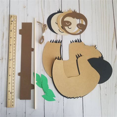 Sloth Diy Craft For Kids Ages 9 And Up Diy Sloth Craft Kit Etsy