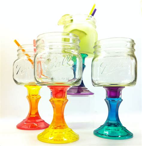 Fun Mason Jar Goblets So Chic And Flirty And Easy To Make Diy Wine