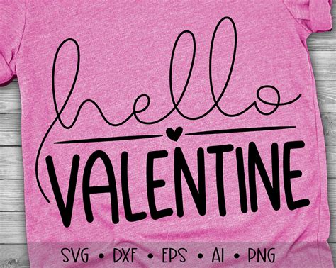 Hello Valentine Svg Valentine Svg Valentines Day Svg | Etsy