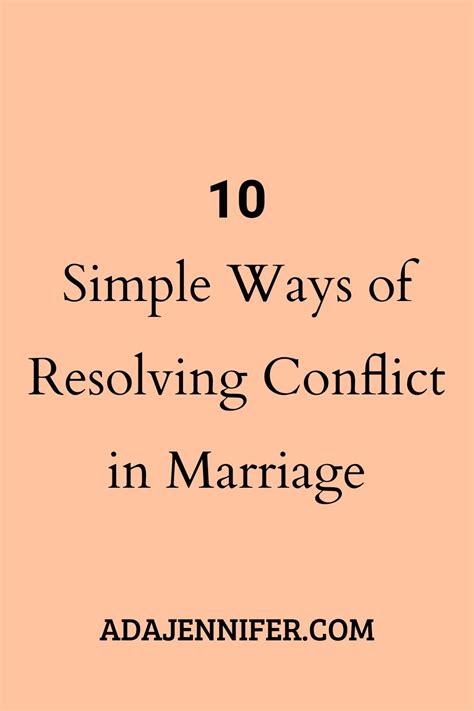 10 Simple Ways Of Resolving Conflict In Marriage In 2021 Relationship
