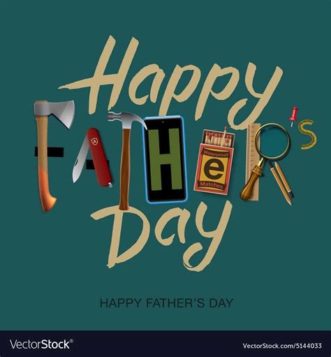 Just print and fold, and get the kids to write a special message in the middle. Happy fathers day card vintage retro design Vector Image