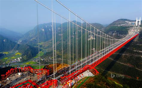 China Aizhai Bridge Bing Theme Wallpaper Preview