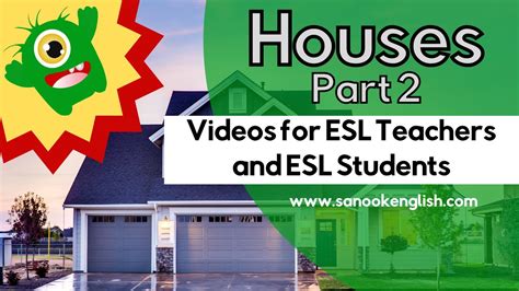 Types Of Houses Esl Videos For Esl Teachers And Esl Students Youtube