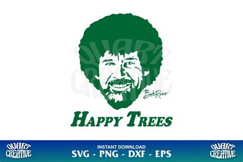 Bob Ross Happy Trees Svg Gravectory