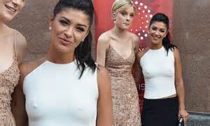 Jessica Szohr Reveals Her Perky Nipples As She Goes Braless At Charity