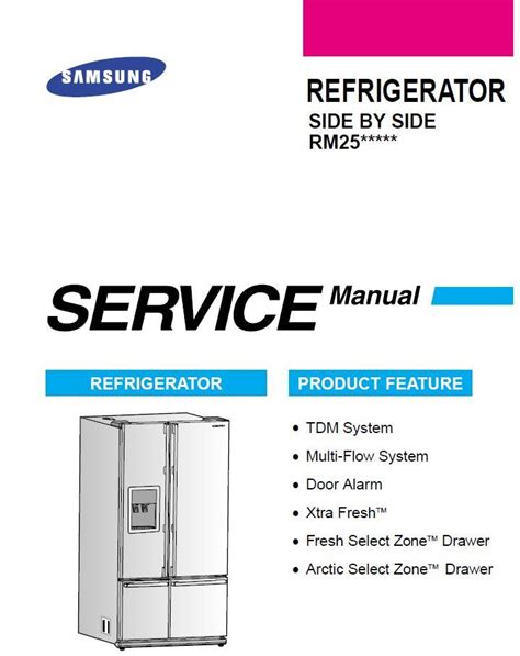 Samsung Rm255lash Refrigerator Original Service And Repair Manual