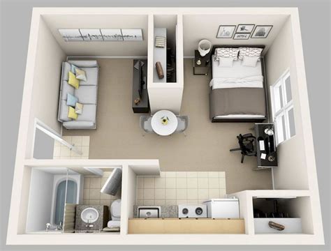 Floor Plan Small Studio Type Apartment Decoomo
