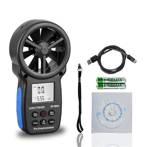 Buy Aoputtriver Digital Anemometer Handheld Ap 866a Usb Cfm Meter Wind