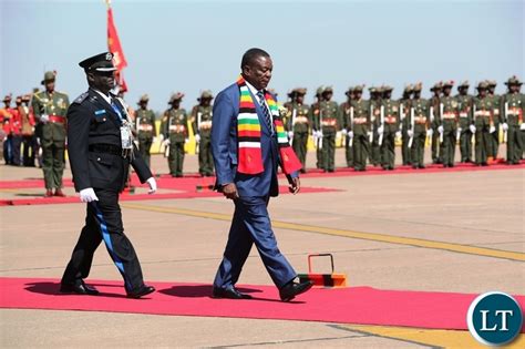 Zambia Zimbabwean President Emerson Mnangagwa Arrives In Zambia For Independence Celebrations