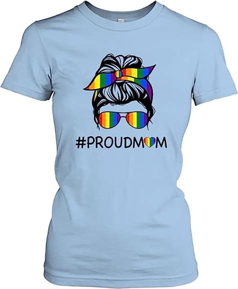 messy hair bun proud mom lgbt gay pride support lgbtq parade shirt my xxx hot girl