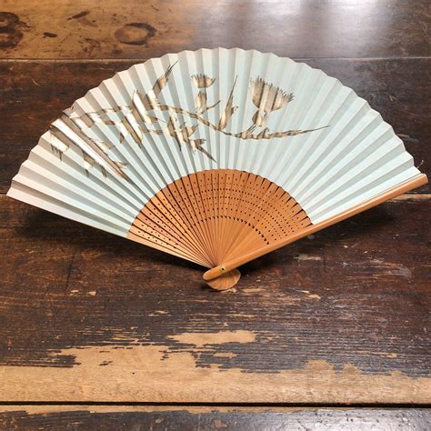 Vintage Japanese Sensu Folding Fan Hand Fan Kimono Sense Etsy