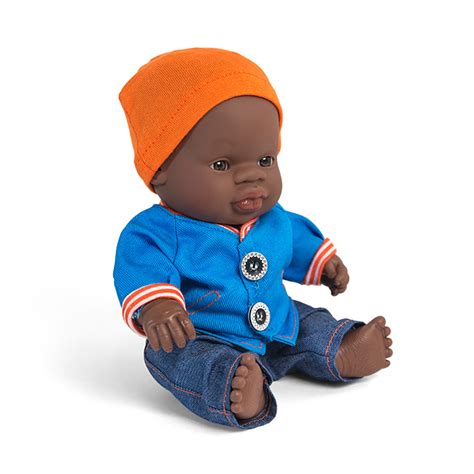 Baby Doll African Boy 21cm Miniland Teachandplay
