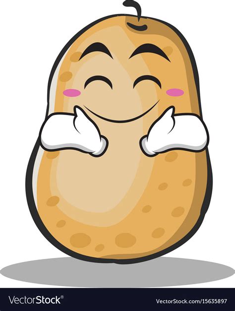 Happy Potato Character Cartoon Style Royalty Free Vector