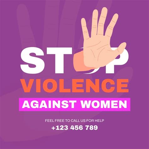 Stop Domestic Violence Women Instagram Template Postermywall