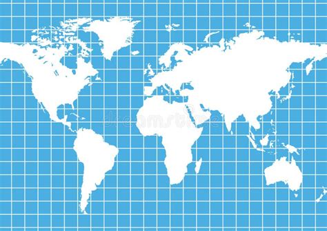 Grid World Map Stock Vector Illustration Of Worldwide 5963319