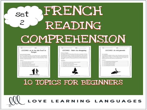 French Reading Comprehension Texts And Questions For Beginners Set 2