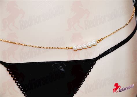 Gold Plated Bikini Pearl Waist Chain Sexy Belly Chain