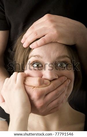 With tape over mouth and tied up with rope Young Woman Kidnapped Stock Photo 77791546 : Shutterstock