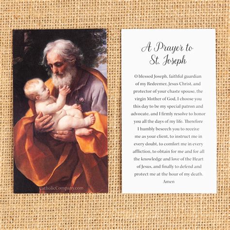 St Joseph Prayer Card The Catholic Company