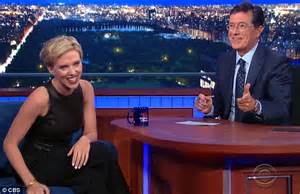 Scarlett Johansson Scolds Late Show Host Stephen Colbert Over Interview