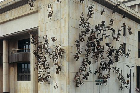 Salcedo travels extensively in the countryside where the worst effects of political violence are experienced. 1600 Chairs Stacked in an Alleyway | Designs & Ideas on Dornob