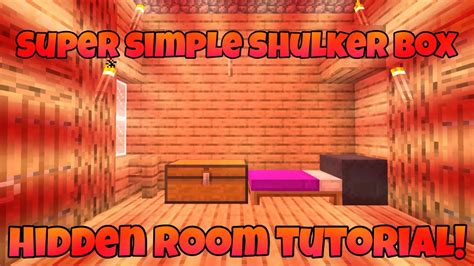 Very Simple Shulker Box Hidden Room Tutorial Minecraft Youtube