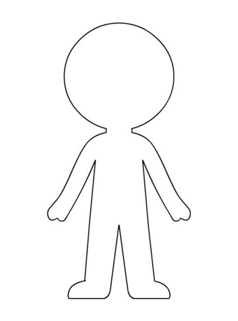 Blank Papercraft Person Template