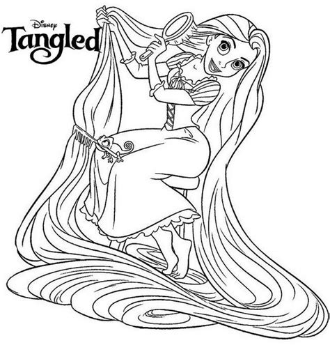 Princess Rapunzel Coloring Page For Girls Rapunzel Coloring Pages
