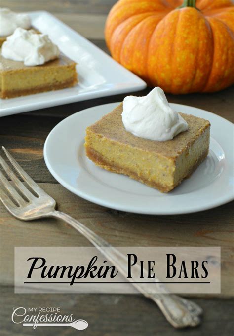 Pumpkin Pie Bars My Recipe Confessions