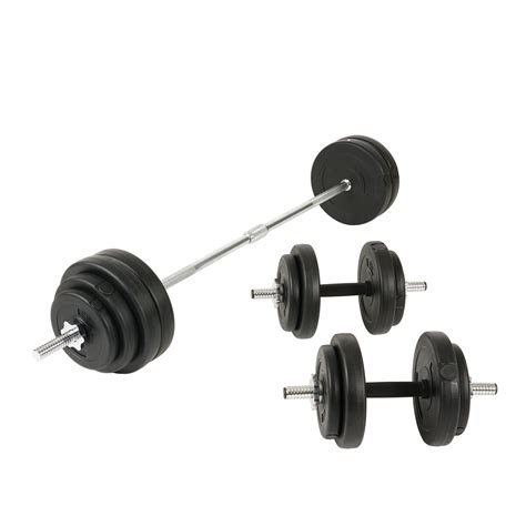 Sunny Health Fitness 100 Lbs Vinyl Weight Plate Dumbbell Set No061