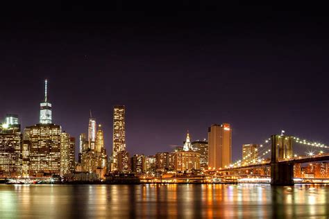New York City Lights At Night Photograph By Az Jackson Pixels
