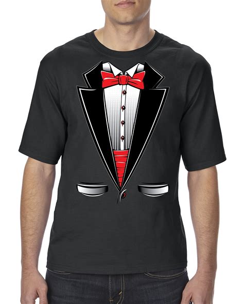 Artix Mens And Big Mens Tuxedo Costume Prom T Shirt Up To Size 3xlt