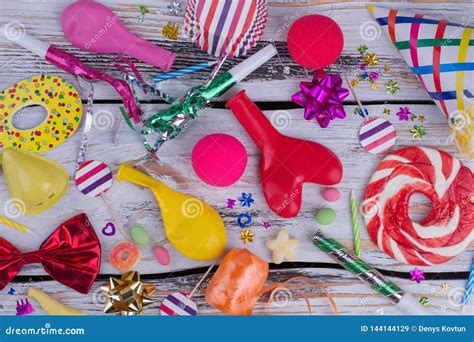 Birthday Party Items And Accessories Stock Image Image Of Background