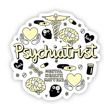 Psychiatrist Sticker Medical Stickers Psychiatrist Vinyl Sticker