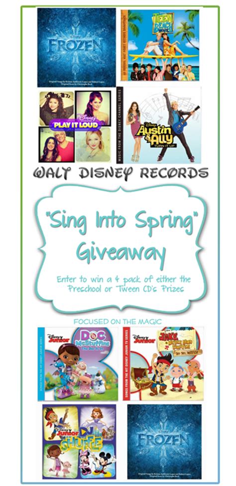 Sing Into Spring Giveaway From Walt Disney Records Focused On The