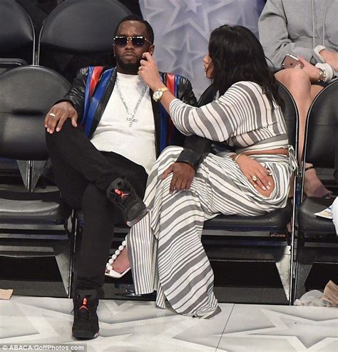 Diddy Cozies Up With Cassie As She Flashes Thigh At Nba Game In La Thighs Sean Combs Cassie