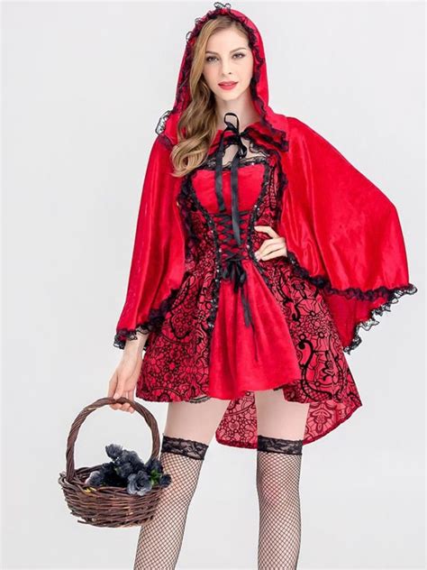 halloween little red riding hood cospaly costume adult cosplay costume for sale cosplayini