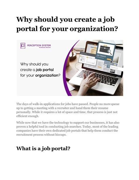 Ppt Why Should You Create A Job Portal For Your Organization