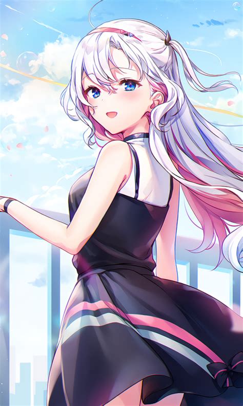 (please give us the link of the same wallpaper on this site so we can delete the repost) mlw app feedback there is no problem. 480x800 Anime Girl Blue Eyes Clouds 4k Galaxy Note,HTC ...
