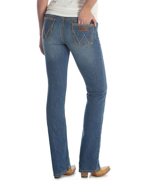 Wrangler Retro Womens Medium Wash Mae Bootcut Jeans Boot Barn