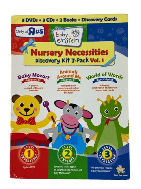 Disney Baby Einstein Nursery Necessities Discovery Kit 3 Pack Vol 1 For