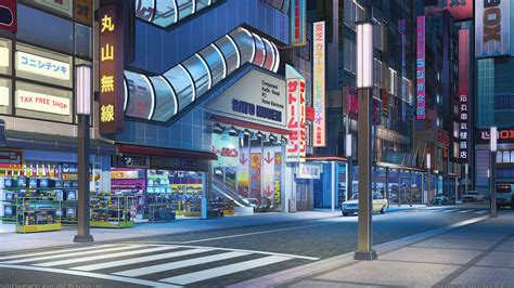View Tokyo City Background Anime Png