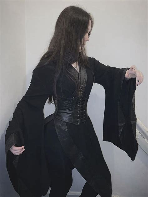 Dark Gothic Punk Asymmetric Kimono For Women Devilnight Co Uk Dark