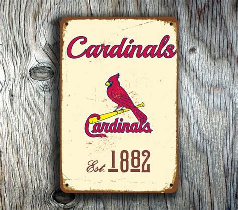 St Louis Cardinals Sign Classic Metal Signs