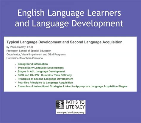Typical Language Development and Second Language Acquisition | Language acquisition, Language ...